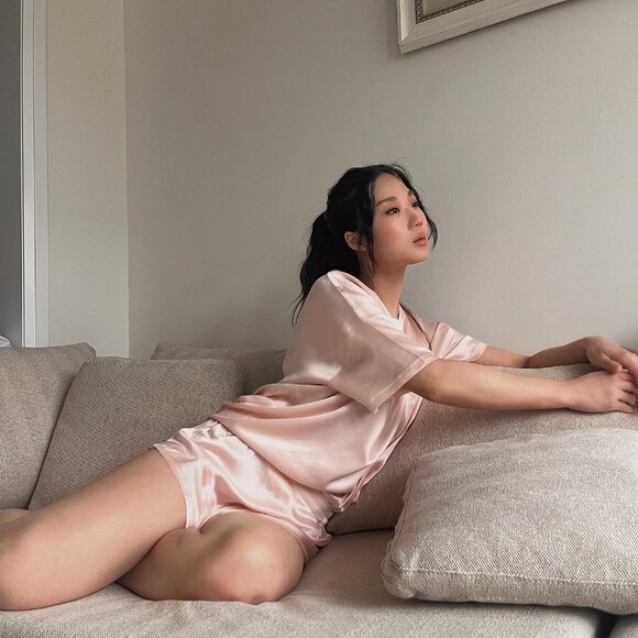 Lunya Washable Silk Tee Short Set - Picture 3 of 3